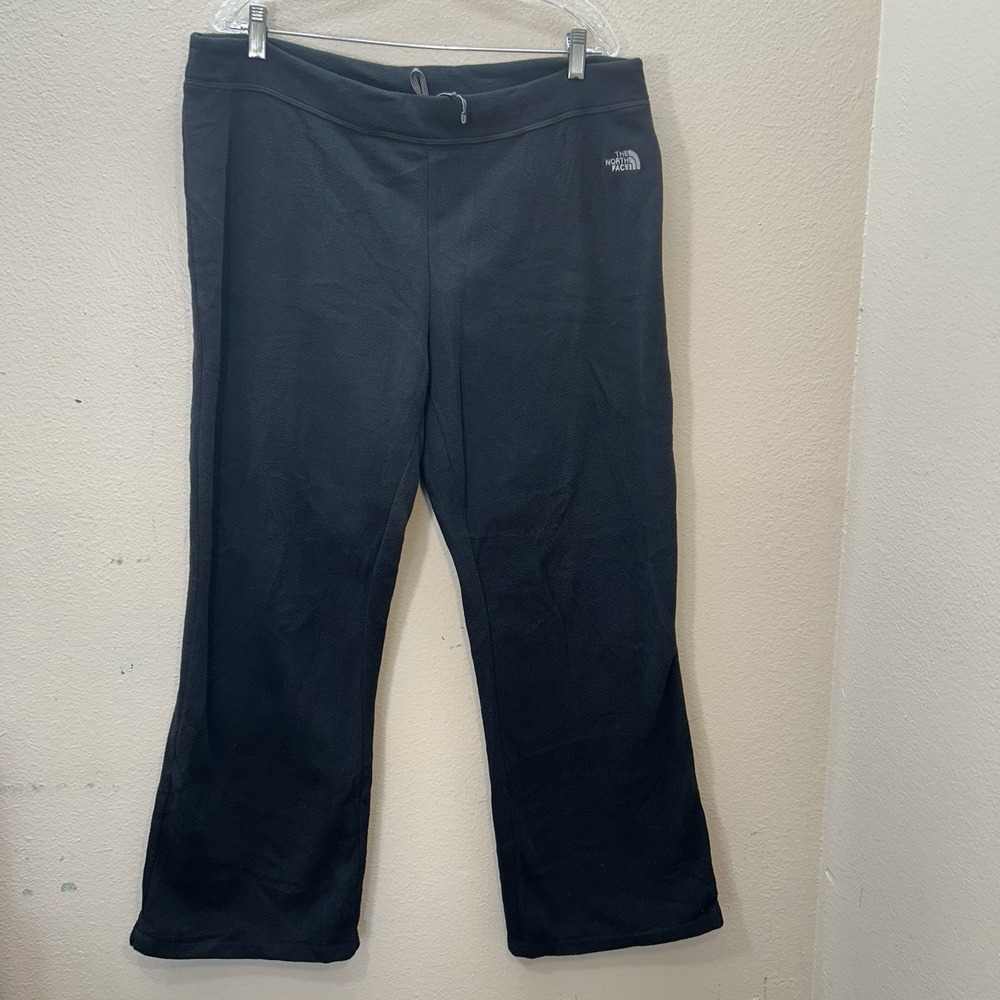 The North Face Womens Fleece‎ Pants Black XL Wide Leg Outdoors Gorpcore Hiking